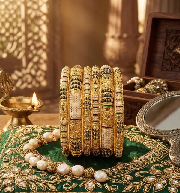 Unique_Combo_set_of_Rajvi_Kada_and_Bangle_Premium_Meenakari_and_Elegant_Bangles