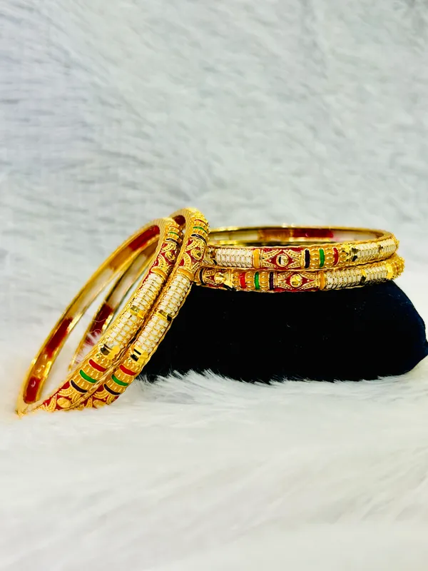 Red_&_White_Copper_&_Brass_Premium_&_Elegant_Meenakari_Rajvi_Bangle_For_Women_(_Set_Of_4_)