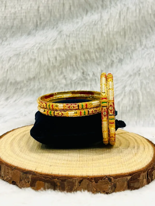 Red_&_White_Copper_&_Brass_Premium_&_Elegant_Meenakari_Rajvi_Bangle_For_Women_(_Set_Of_4_)