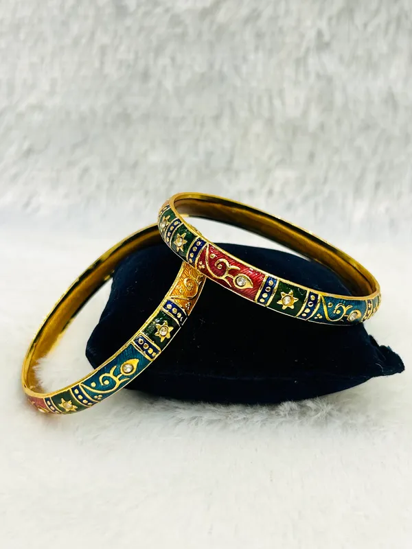 Multicolor_Copper_&_Brass_Premium_&_Elegant_Meenakari_Star_Kada_For_Women_(_Set_Of_2_)