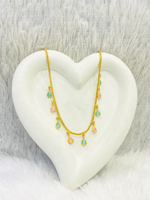 The_Pastel_Teardrop_Dainty_Chain-_everyday_elegance_with_Yuvaari