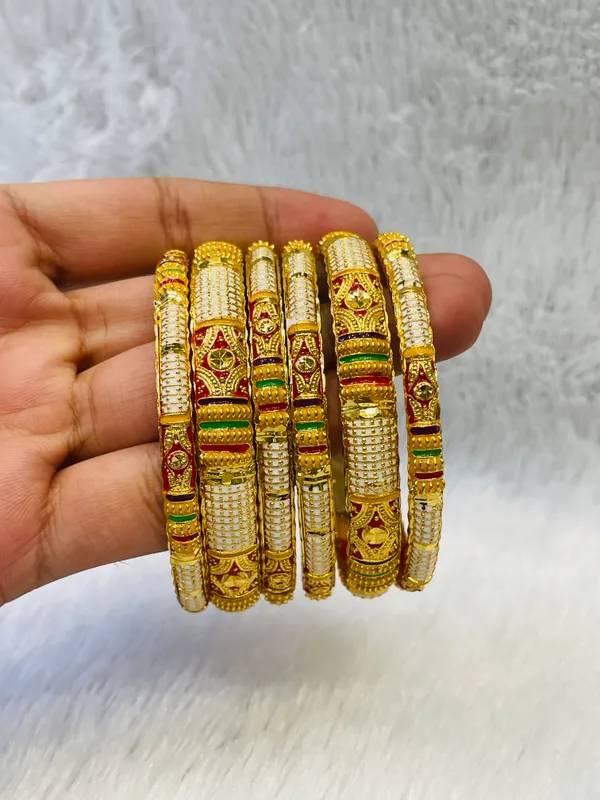 Unique_Combo_set_of_Rajvi_Kada_and_Bangle_Premium_Meenakari_and_Elegant_Bangles