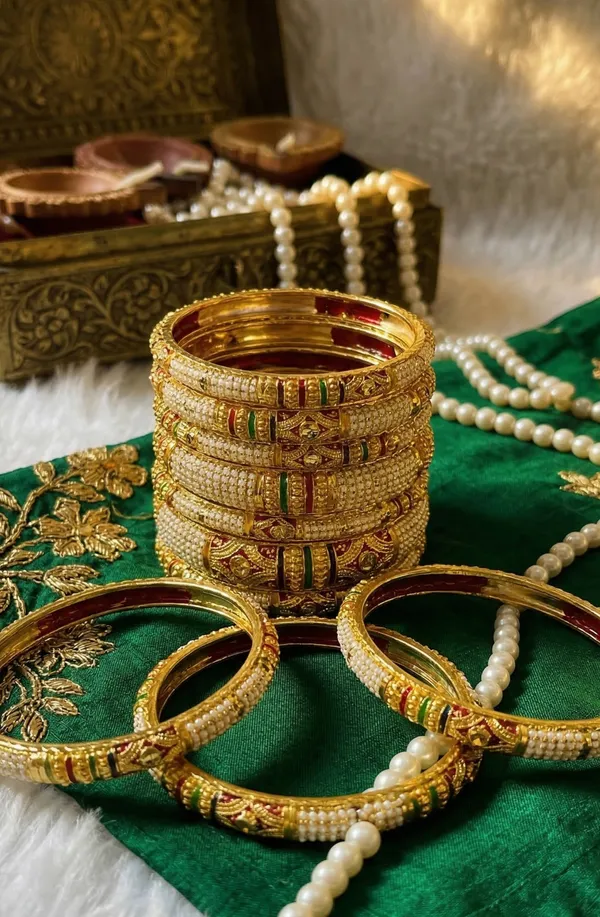 Unique_Combo_set_of_Rajvi_Kada_and_Bangle_Premium_Meenakari_and_Elegant_Bangles