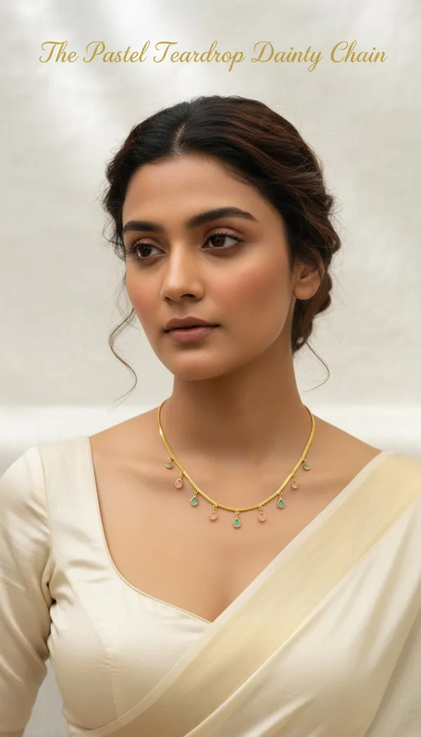 The_Pastel_Teardrop_Dainty_Chain-_everyday_elegance_with_Yuvaari