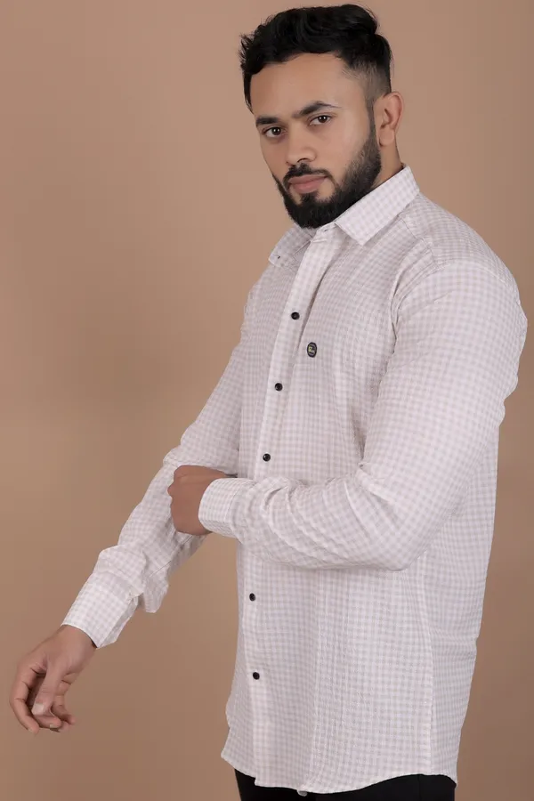 Brown_&_White_Cotton_Blend_Full_Sleeve_Checkered_Shirt_For_Men