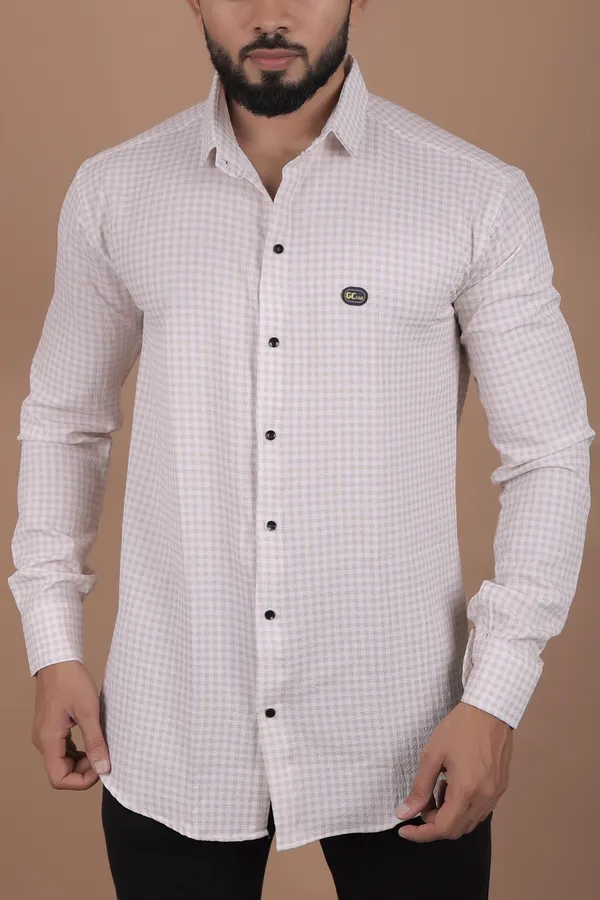 Brown_&_White_Cotton_Blend_Full_Sleeve_Checkered_Shirt_For_Men