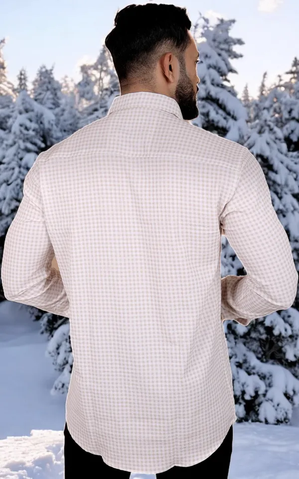 Brown_&_White_Cotton_Blend_Full_Sleeve_Checkered_Shirt_For_Men