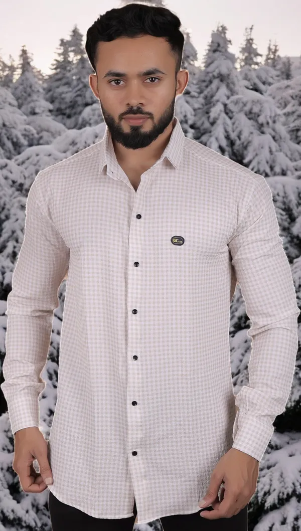 Brown_&_White_Cotton_Blend_Full_Sleeve_Checkered_Shirt_For_Men
