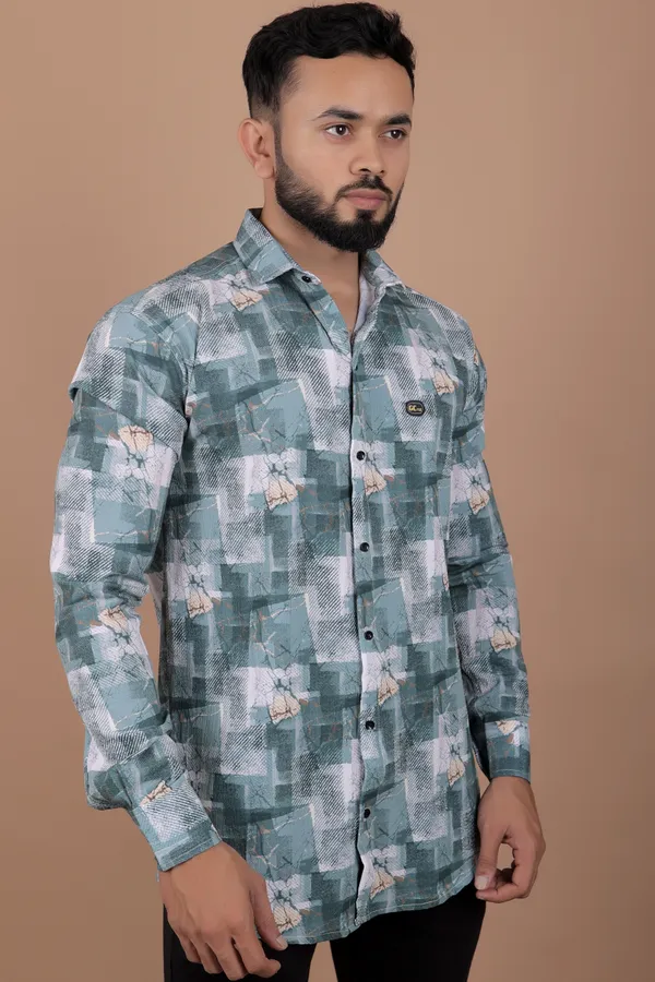 Dark_Green_Cotton_Blend_Full_Sleeve_Printed_Shirt_For_Men