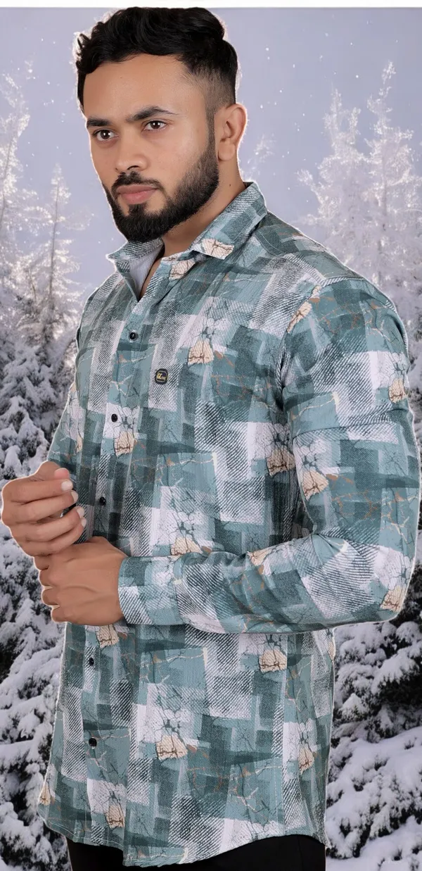 Dark_Green_Cotton_Blend_Full_Sleeve_Checkered_Shirt_For_Men