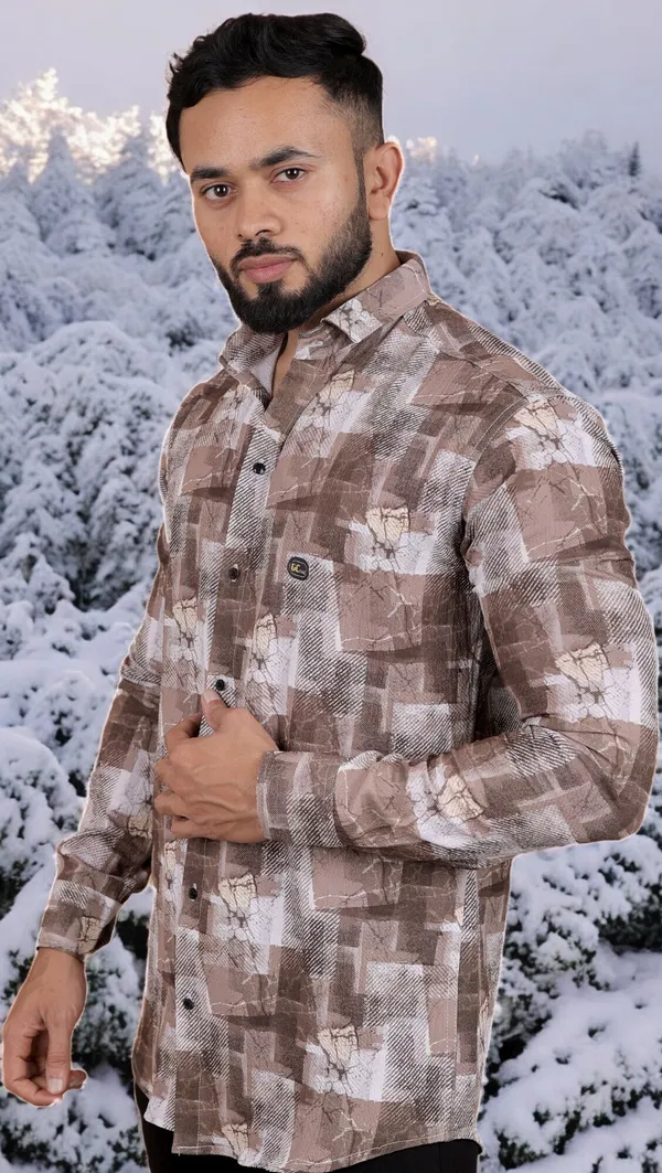 Brown_Cotton_Blend_Full_Sleeve_Checkered_Shirt_For_Men