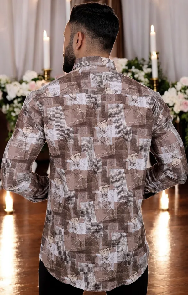 Brown_Cotton_Blend_Full_Sleeve_Self_Design_Shirt_For_Men