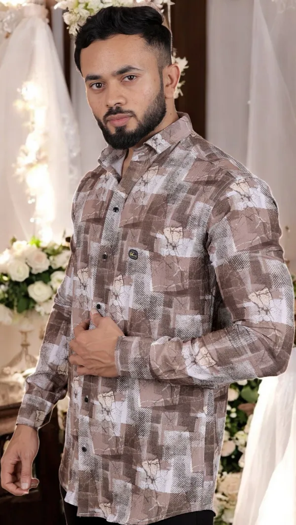 Brown_Cotton_Blend_Full_Sleeve_Self_Design_Shirt_For_Men