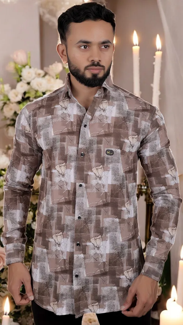 Brown_Cotton_Blend_Full_Sleeve_Self_Design_Shirt_For_Men