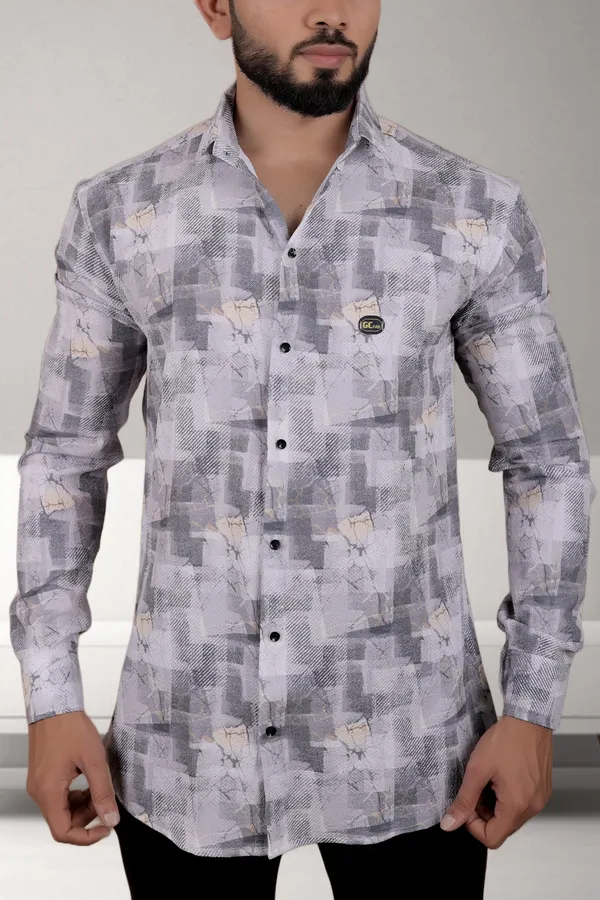 Grey_Polycotton_Full_Sleeve_Printed_Shirt_For_Men