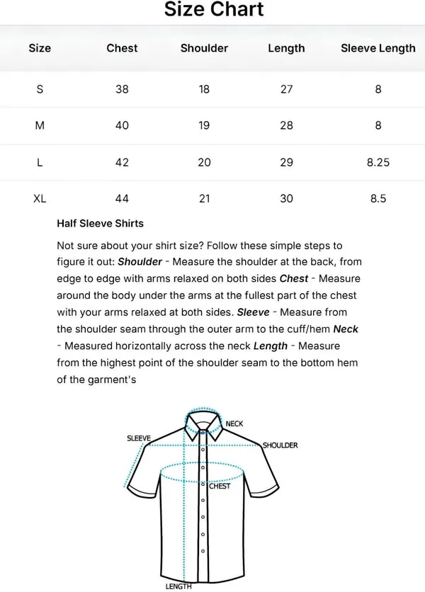 White_&_Black_Lycra_Blend_Short_Sleeve_Printed_Shirt_For_Men