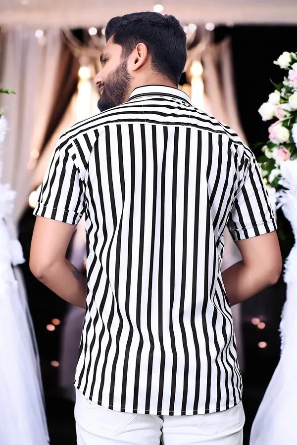Multicolor_Lycra_Blend_Half_Sleeve_Checkered_Shirt_For_Men