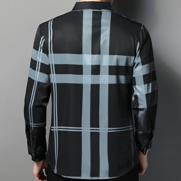 Black_&_Grey_Cotton_Lycra_Full_Sleeve_Checkered_Shirt_For_Men