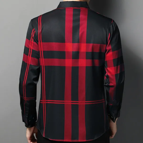 Black_&_Red_Cotton_Lycra_Full_Sleeve_Checkered_Shirt_For_Men