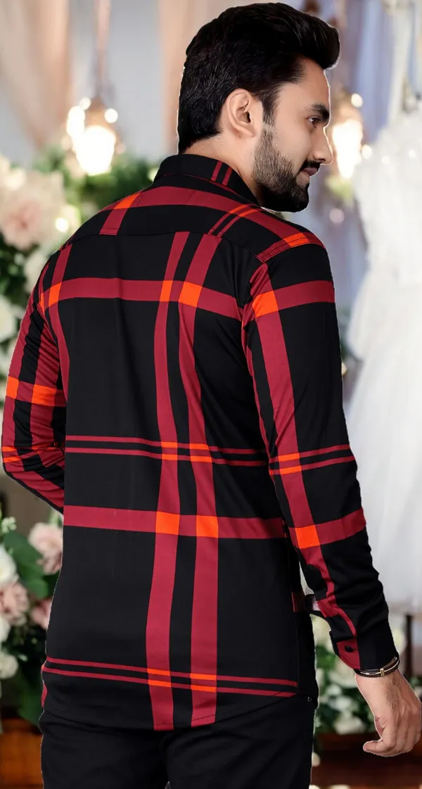 Red_Lycra_Blend_Full_Sleeve_Checkered_Shirt_For_Men