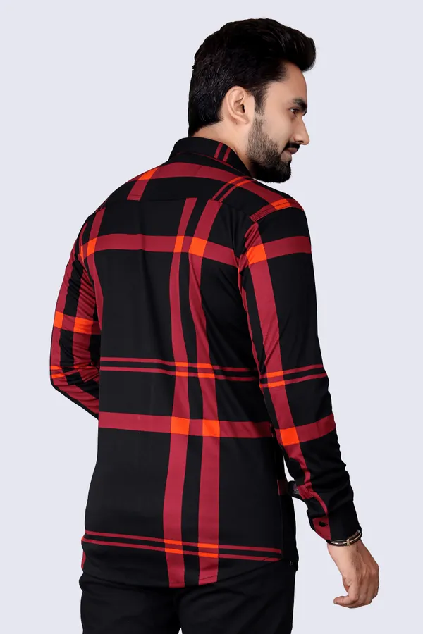 Black_&_Red_Lycra_Blend_Full_Sleeve_Checkered_Shirt_For_Men