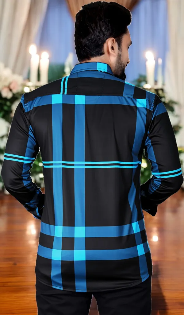Blue_Lycra_Blend_Full_Sleeve_Checkered_Shirt_For_Men