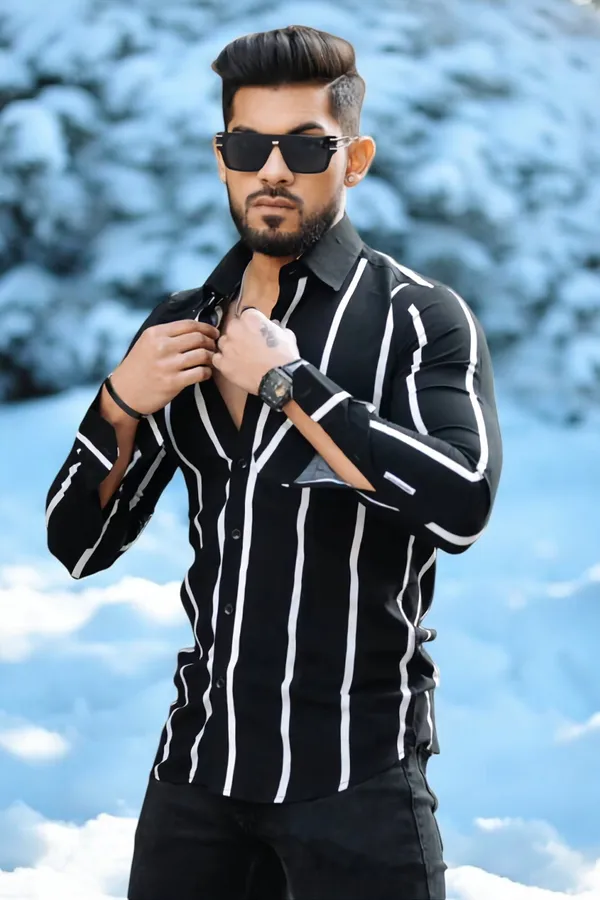 Black_Lycra_Blend_Full_Sleeve_Printed_Shirt_For_Men