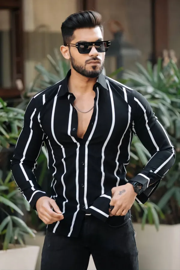 Black_&_White_Lycra_Blend_Full_Sleeve_Printed_Shirt_For_Men