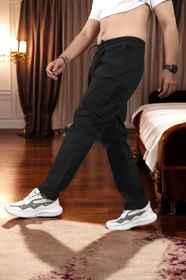 Black_Cotton_Solid_Cargo_Pant_For_Men