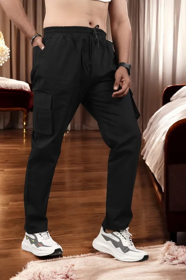 Black_Cotton_Solid_Cargo_Pant_For_Men