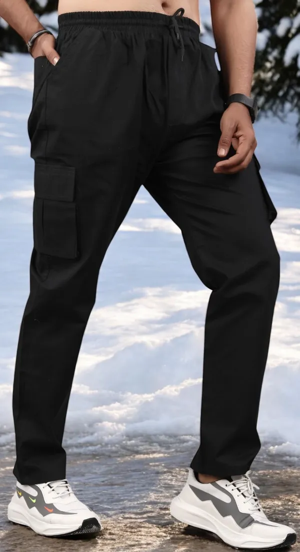 Black_Pure_Cotton_Solid_Casual_Trousers_For_Men