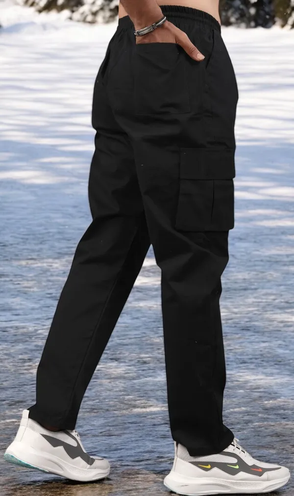 Black_Pure_Cotton_Solid_Casual_Trousers_For_Men