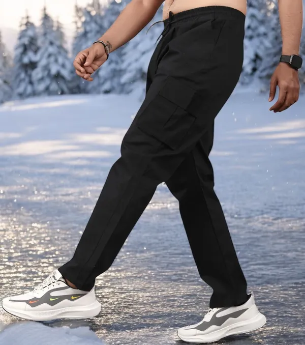 Black_Pure_Cotton_Solid_Casual_Trousers_For_Men