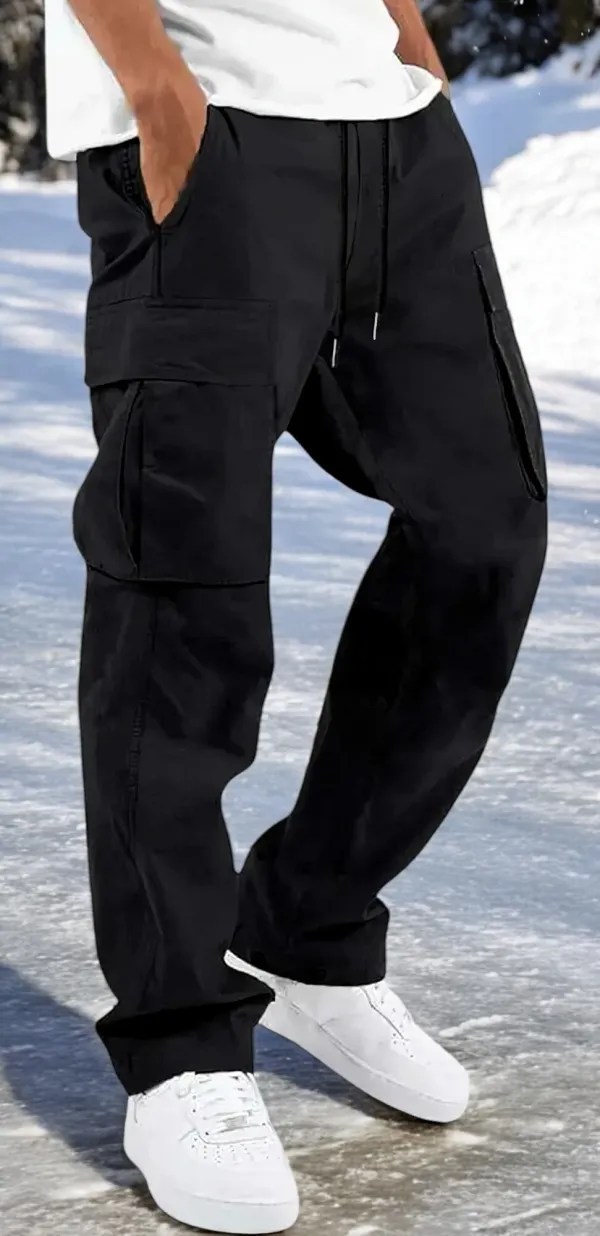 Black_Pure_Cotton_Solid_Casual_Trousers_For_Men