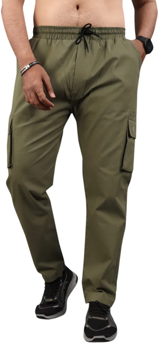 Light_Green_Cotton_Solid_Cargo_Pant_For_Men