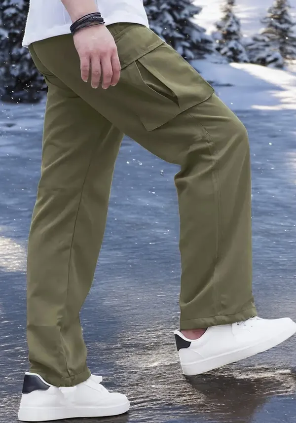 Light_Green_Pure_Cotton_Solid_Casual_Trousers_For_Men