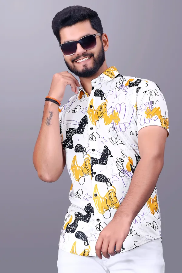 Multicolor_Cotton_Lycra_Half_Sleeve_Printed_Shirt_For_Men