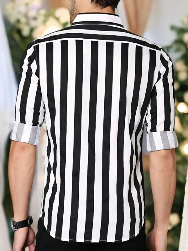 White_Lycra_Blend_Full_Sleeve_Printed_Shirt_For_Men