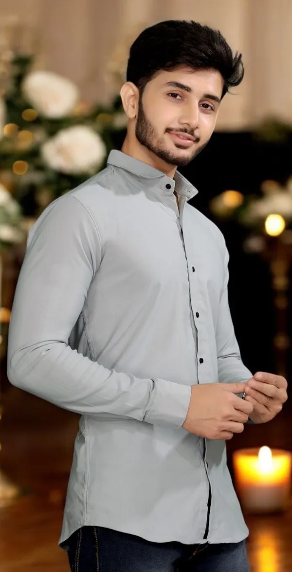 Grey_Cotton_Blend_Full_Sleeve_Solid_Shirt_For_Men