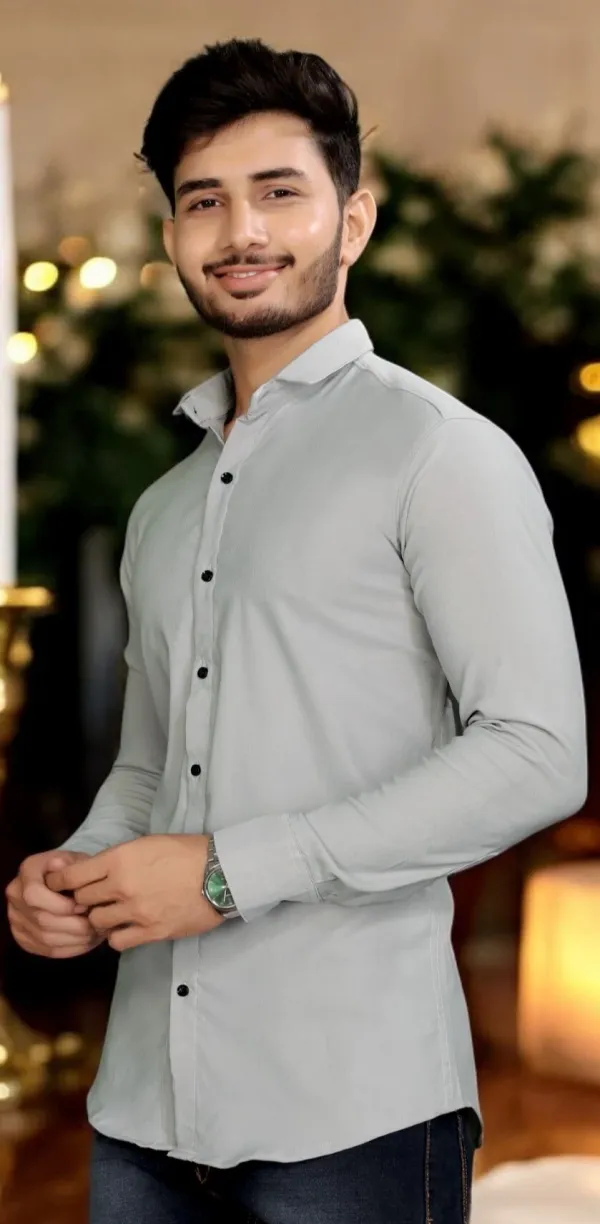 Grey_Cotton_Blend_Full_Sleeve_Solid_Shirt_For_Men