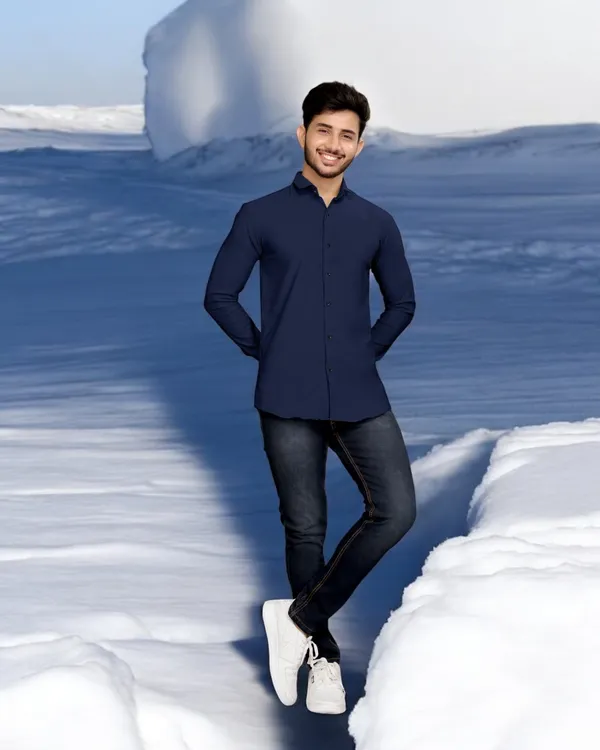 Dark_Blue_Cotton_Blend_Full_Sleeve_Solid_Shirt_For_Men