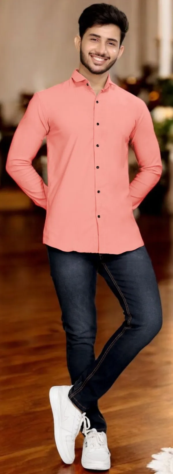 Pink_Cotton_Blend_Full_Sleeve_Solid_Shirt_For_Men