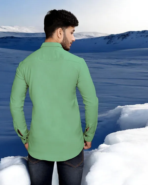 Light_Green_Cotton_Blend_Full_Sleeve_Solid_Shirt_For_Men