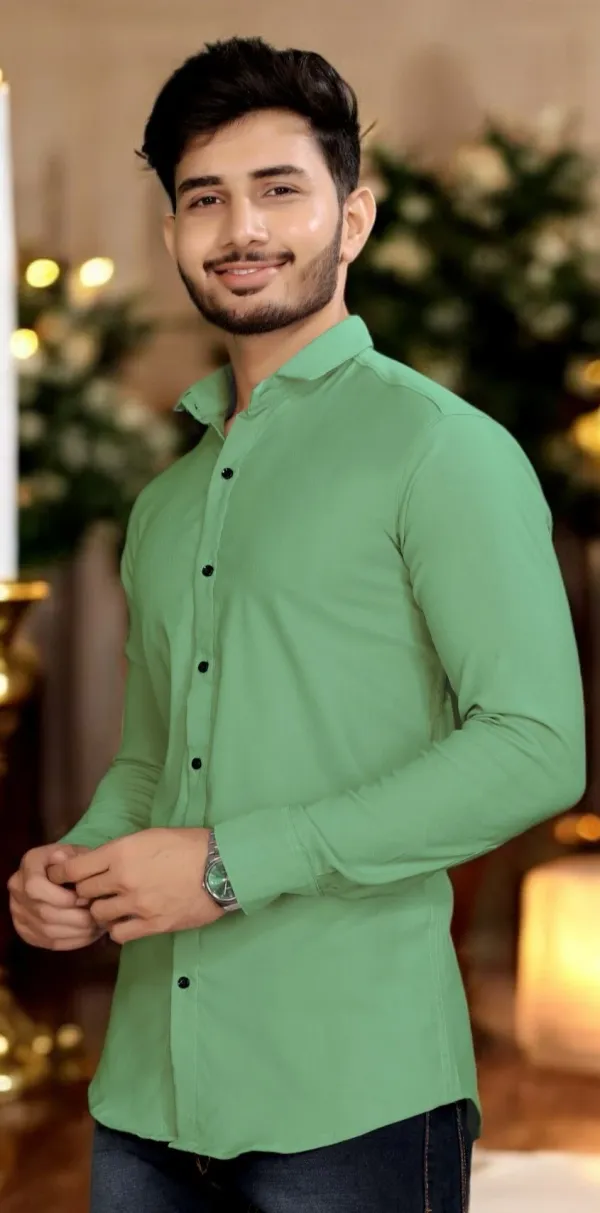 Light_Green_Cotton_Blend_Full_Sleeve_Solid_Shirt_For_Men