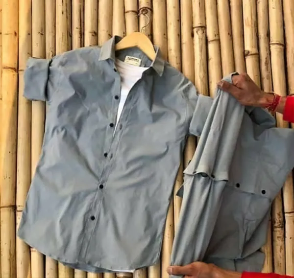 Grey_Cotton_Blend_Full_Sleeve_Solid_Shirt_For_Men