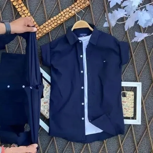 Dark_Blue_Cotton_Blend_Full_Sleeve_Solid_Shirt_For_Men