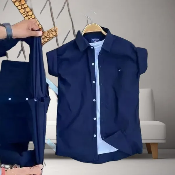 Dark_Blue_Cotton_Blend_Full_Sleeve_Solid_Shirt_For_Men