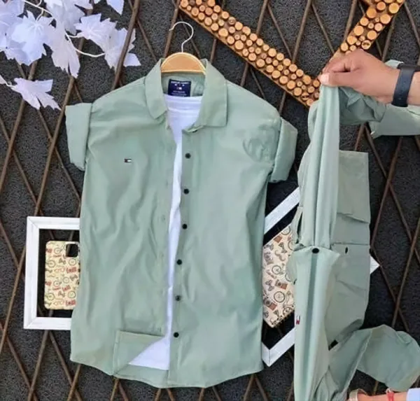 Light_Green_Cotton_Blend_Full_Sleeve_Solid_Shirt_For_Men