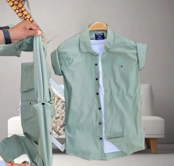 Light_Green_Cotton_Blend_Full_Sleeve_Solid_Shirt_For_Men