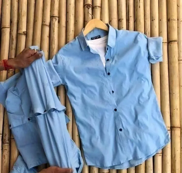 Light_Blue_Cotton_Blend_Full_Sleeve_Solid_Shirt_For_Men